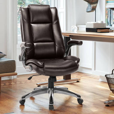 Williston Forge Albaugh Suede Executive Chair Reviews Wayfair